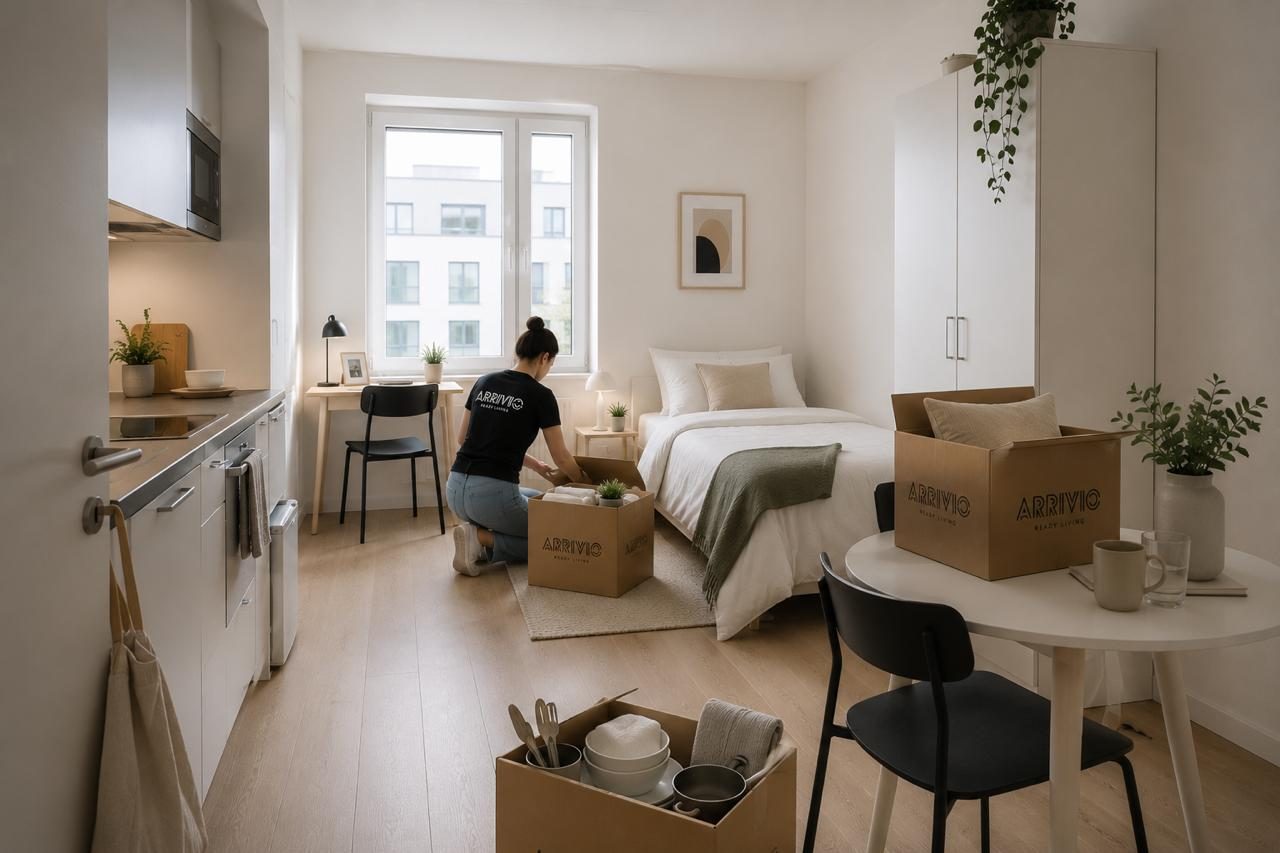 Warm, fully prepared bedroom ready for move-in